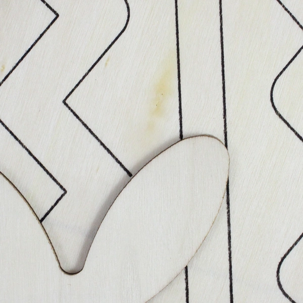 Lot of 2 Crafter's Square Hanging Wooden Decorations for Spring Painting Crafts