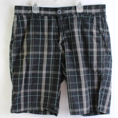 Retrofit Men's Plaid 10.5 Inch Black Shorts Size 34
