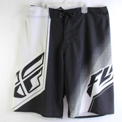 Fly Racing Men's Racing Gear 12 Inch Inseam Black & White Shorts Size 34