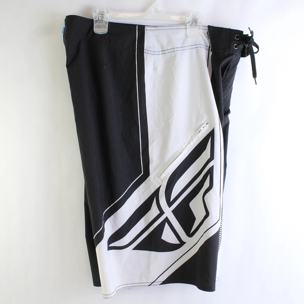 Fly Racing Men's Racing Gear 12 Inch Inseam Black & White Shorts Size 34