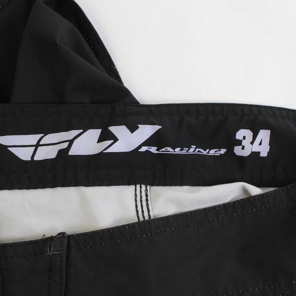Fly Racing Men's Racing Gear 12 Inch Inseam Black & White Shorts Size 34