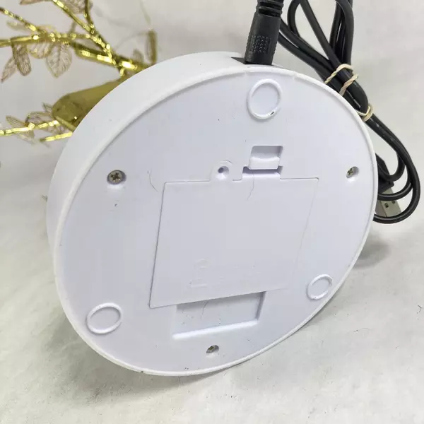 Set Of 2 Artificial LED Tree Lamps Gold Foil USB Powered