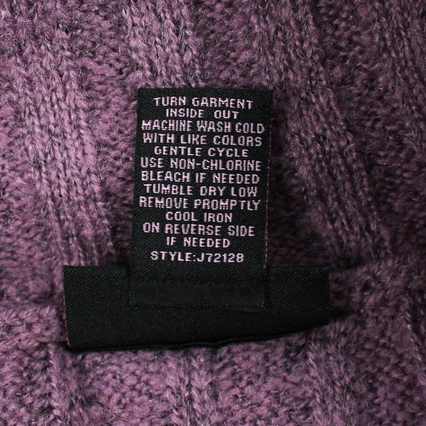 Hooked Up Lavender Purple Cowl Neck Sweater Women's Size Large