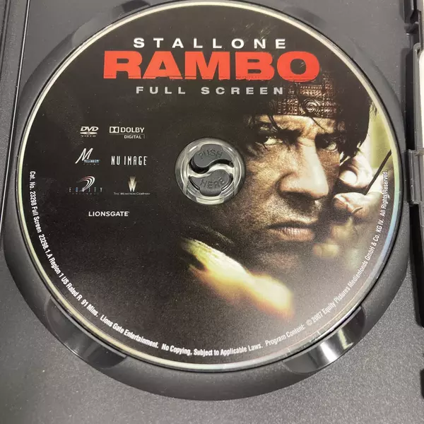 Rambo DVD 2008 Full Screen Lionsgate Sylvester Stallone - Pre-Owned