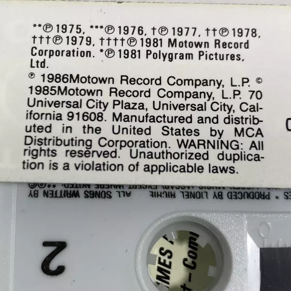 Lionel Richie The Composer Series Cassette 1975 Motown - Good Condition