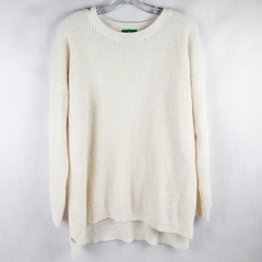 Dip White Waffle Knit Sweater Women's Size 1X