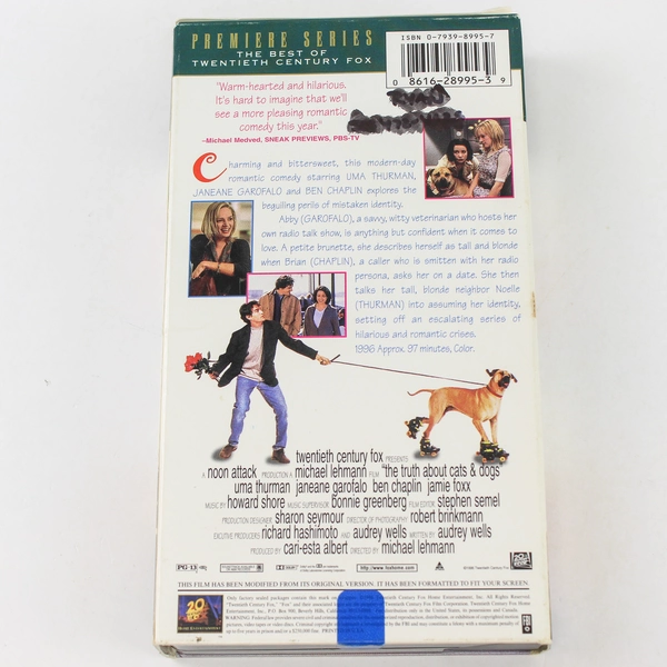 The Truth About Cats and Dogs VHS 1996 Uma Thurman 