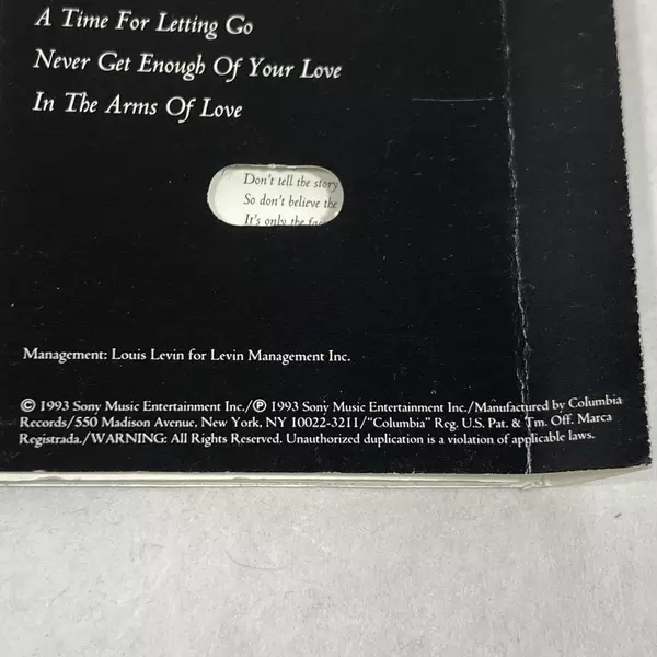 Michael Bolton The One Thing Cassette Tape 1993 Columbia Pre-Owned