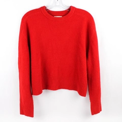 Universal Thread Solid Red Cropped Pullover Sweater Women's Size Large