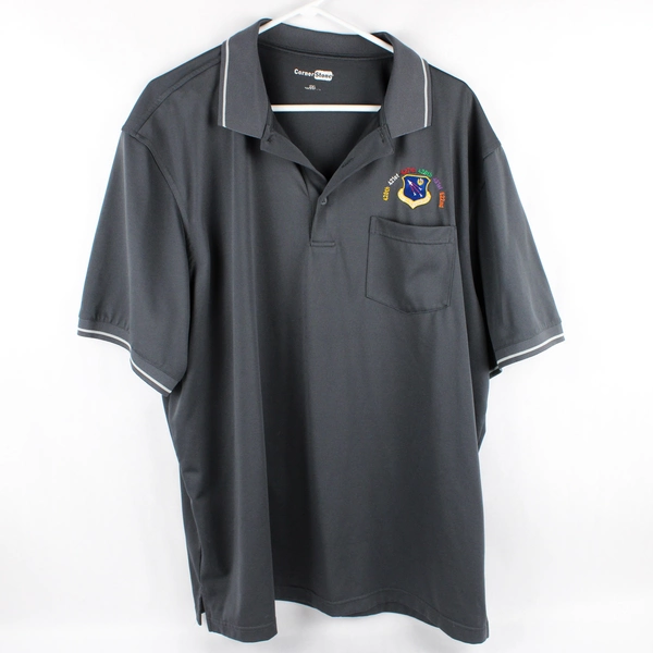 Cornerstone Embroidered Gray US Air Force Polo Shirt Men's 2XL