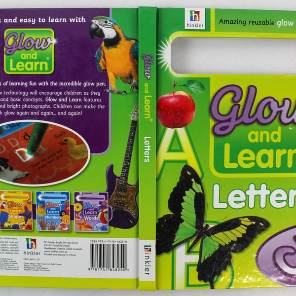 Glow and Learn Letters Board Book with Glow Pen by Hinkler Studios 2010