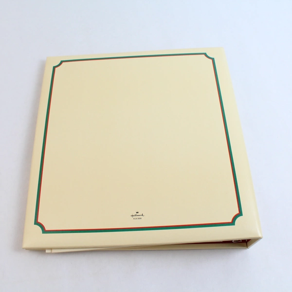 A Christmas Keepsake Hallmark Binder With Carols Stickers and Folders Vintage