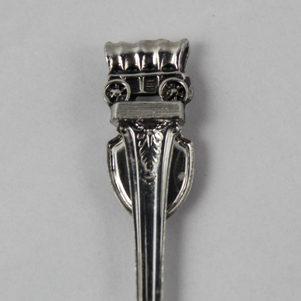 Oregon Trail Pewter Souvenir Spoon Covered Wagon Engraved Collectible 4.25"