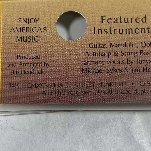 Jim Hendricks Appalachian Jubilee Cassette 1997 Maple Street Music - Pre-owned