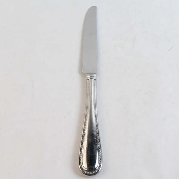 Lot of 5 Reed & Barton Elegant Bead Flatware Dinner Knives Stainless Steel