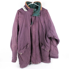 Vintage JLC Purple Green Full Zip Up Jacket 100% Cotton Women's Sz M