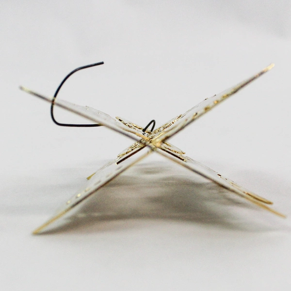 Vintage 1983 Metal 3D Nativity Angel Christmas Ornament 3.25" Tall