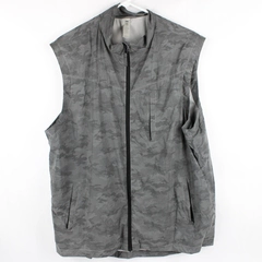 Dip Gray Camouflage Reflective Full Zip Up Vest Men's Size XL