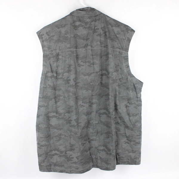 Dip Gray Camouflage Reflective Full Zip Up Vest Men's Size XL