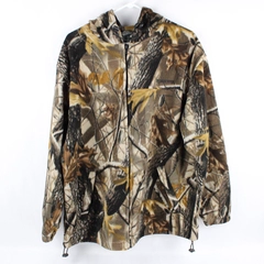 Winchester Green Camo Hooded Fleece Full Zip Up Jacket Men's Size S