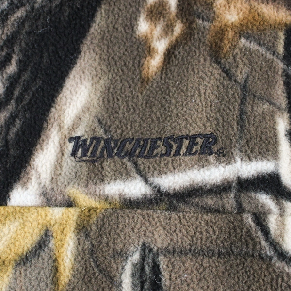 Winchester Green Camo Hooded Fleece Full Zip Up Jacket Men's Size S