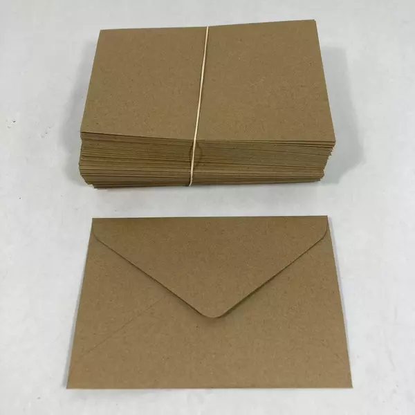 74 Brown Thank You Cards with Envelopes & Seals 4x6 Inch - Pre-owned