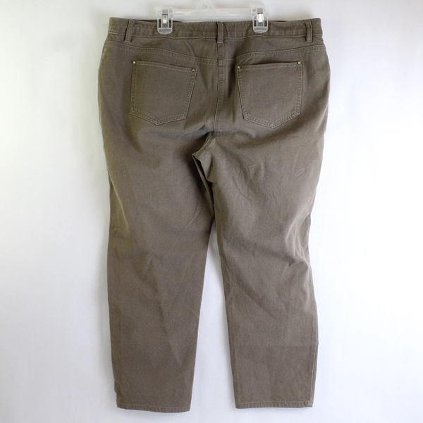 So Slimming By Chico's Brown Straight-Leg Pants Junior's Size 3
