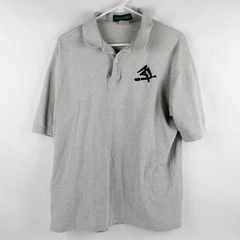 Outer Banks Solid Gray Short Sleeve Collared Polo Embroidered Men's Size XL