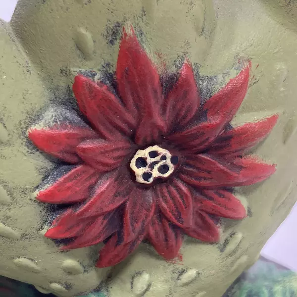 Sisco Hummingbird on Cactus Figurine 5.5" Tall - Pre-Owned with Chip