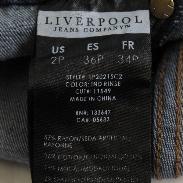 Liverpool Jeans Company Dark Wash Denim Leggings Petite 2P