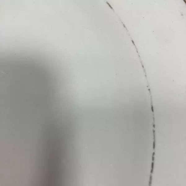 Vtg Knowles KTK43 Dinner Plate Gold Trim Pink Roses Blue 8.75" Crazing