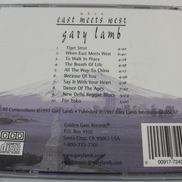 Gary Lamb When East Meets West CD 1997 Golden Gate Records CD-72402 New Age