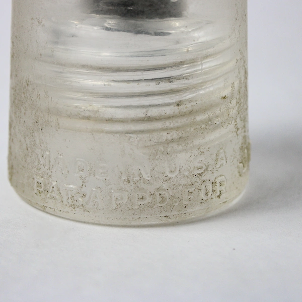 Vintage Pyrex Clear Glass Insulator JP