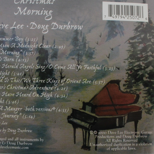 Christmas Morning CD Album by Dave Lee & Doug Durbrow - 2000 Holiday Music