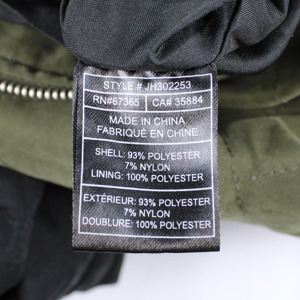 Jack BB Dakota Quilted Midweight Bomber Jacket Women's Small, Zip-Up Green Black