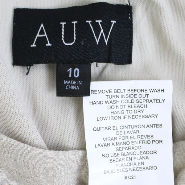 AUW Beige Sleeveless Sundress Women's Size 10