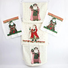 5 Christmas Santa Christmas Tea Towels Handcloth Thin Cotton Royal Terry