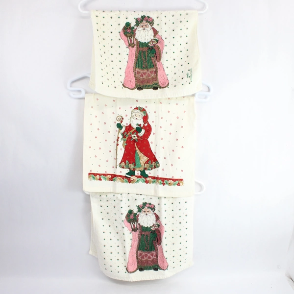 5 Christmas Santa Christmas Tea Towels Handcloth Thin Cotton Royal Terry