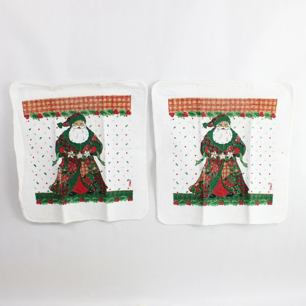 5 Christmas Santa Christmas Tea Towels Handcloth Thin Cotton Royal Terry