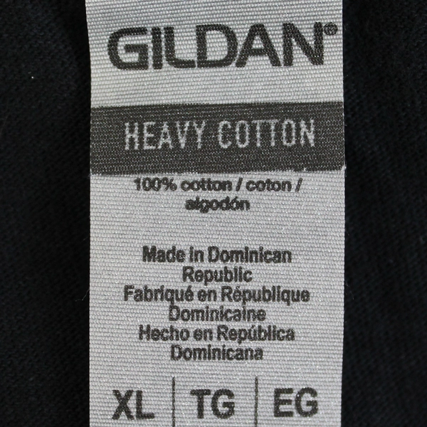 Gildan Navy Veteran Black Short Sleeve Back Print T-Shirt Size XL