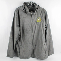 Cutter & Buck Oregon Ducks Gray Hooded Windbreaker Women's 2XL Flawed
