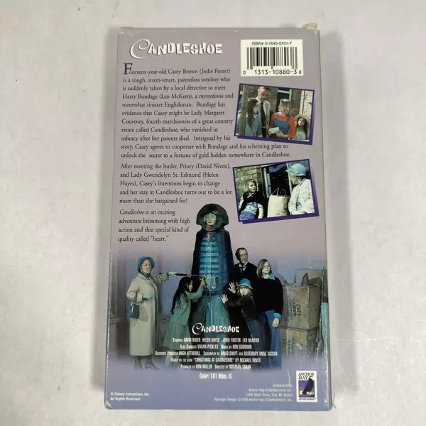 Candleshoe VHS 1999 Jodie Foster Helen Hayes Anchor Bay Vintage Film