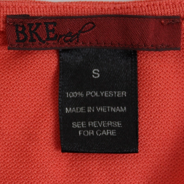 BKE Red Coral Orange Cropped Vest Women's Size Small
