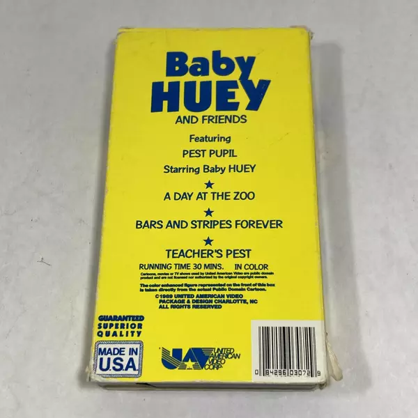 Baby Huey and Friends VHS 1989 Animated Children's Cartoon Pre-Owned