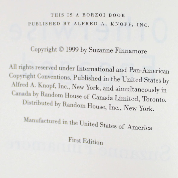 Otherwise Engaged by Suzanne Finnamore 1999 Advance Reader's Edition PB