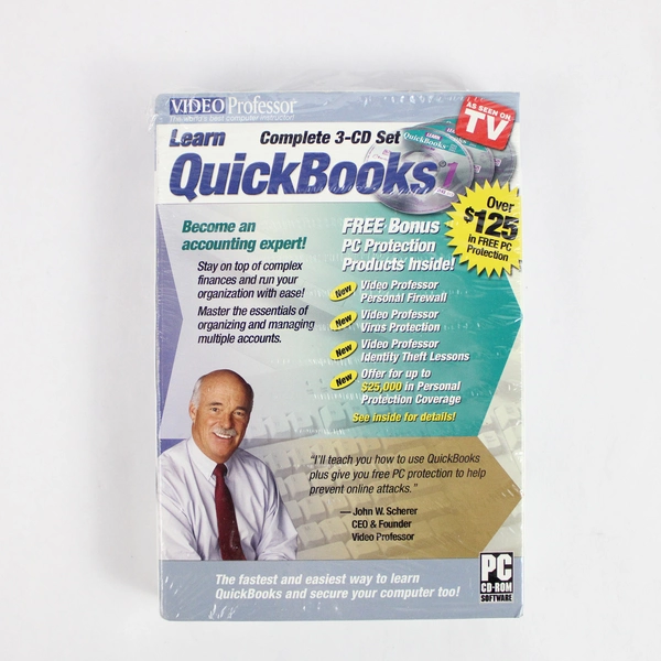 Video Professor QuickBooks 3 CD-ROM Set Accounting Tutorial Windows XP