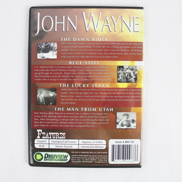 John Wayne 4 Movie Classics DVD 2006 Digiview Entertainment