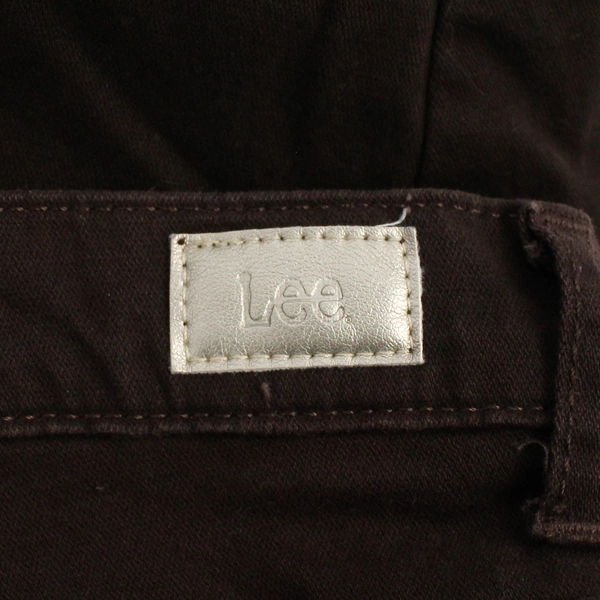 Lee Cropped Pants Women's 16-18 Relaxed Fit Straight Leg Brown