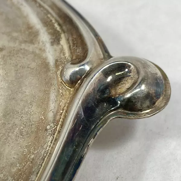 Vintage Wm Rogers 948 Silver Plate Bon Bon Dish With Swirl Handle 6 Inch