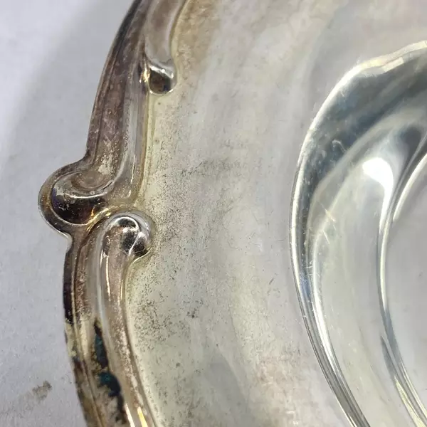 Vintage Wm Rogers 948 Silver Plate Bon Bon Dish With Swirl Handle 6 Inch